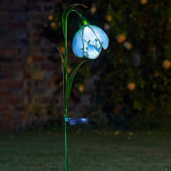 2 Pack Of Led Snowdrop Solar Powered Garden Stake Lights 2 Pack Of Led Snowdrop Solar Powered Garden Stake Lights
